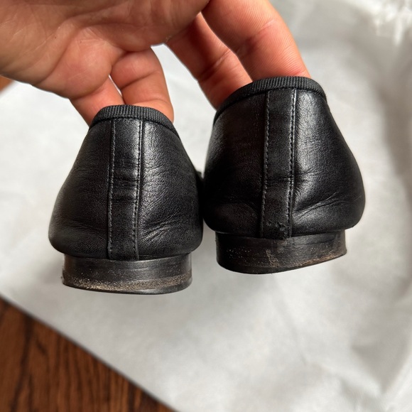 Chanel Black Lambskin Patent Cap Toe Ballet Flat - Picture 5 of 7